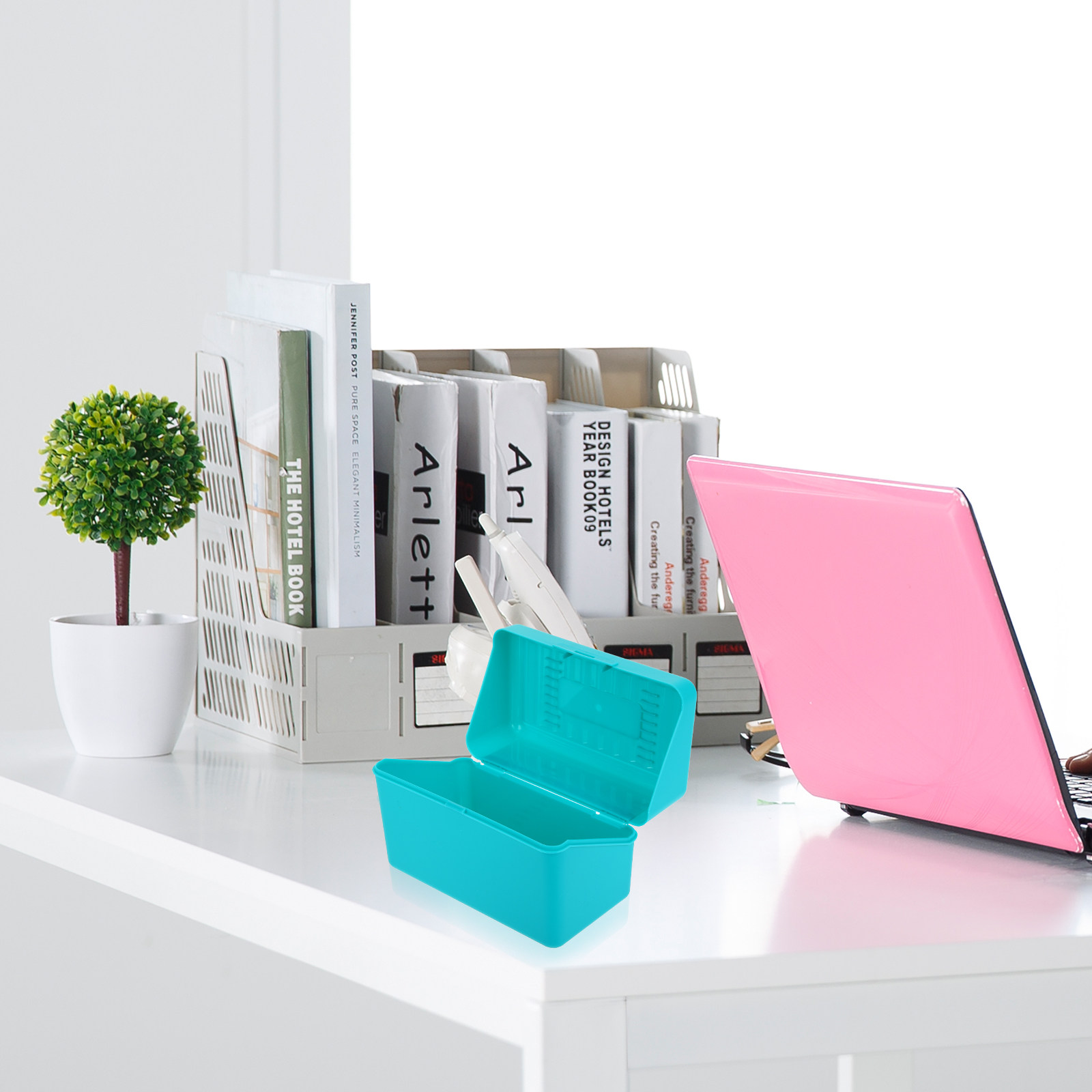 Index Card Holder - 4 Buah Kotak Penyimpanan Kartu Indeks,