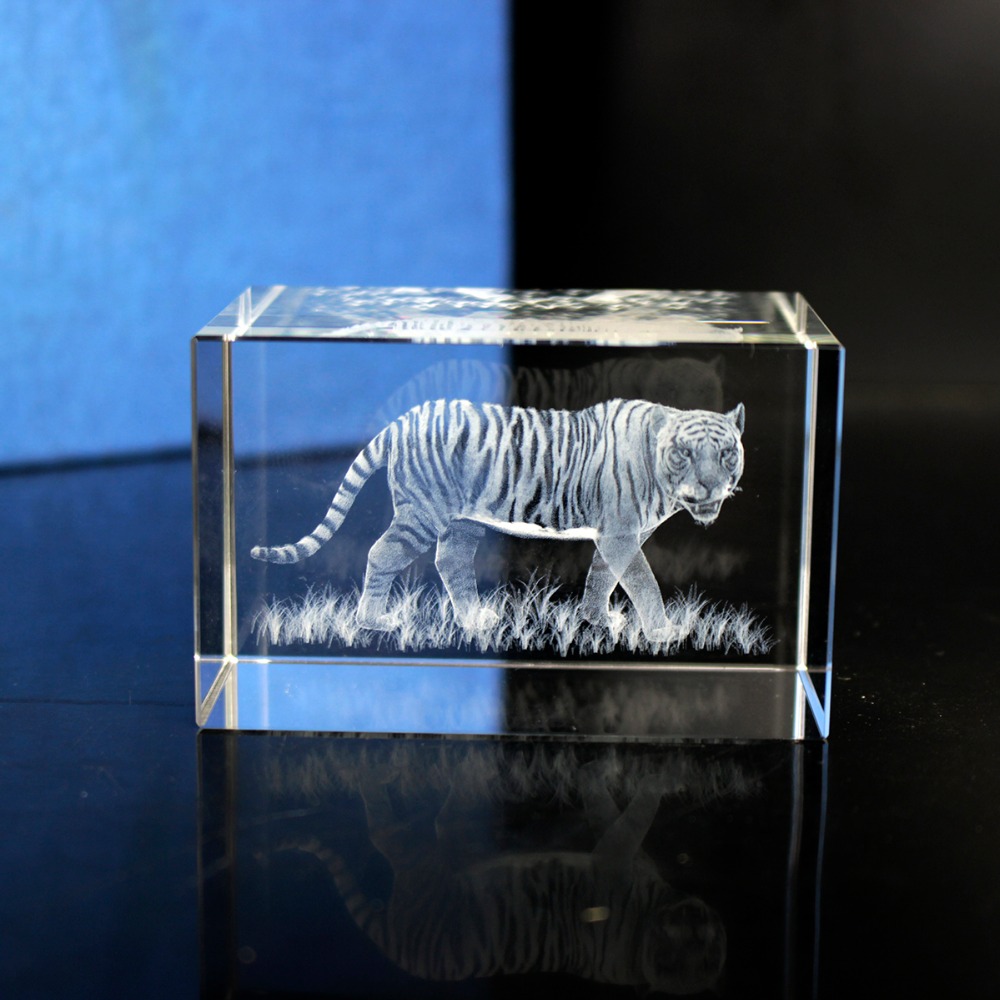 K9 Kristal Harimau Model Patun - Paper Weight Crystal ulasan dan harga