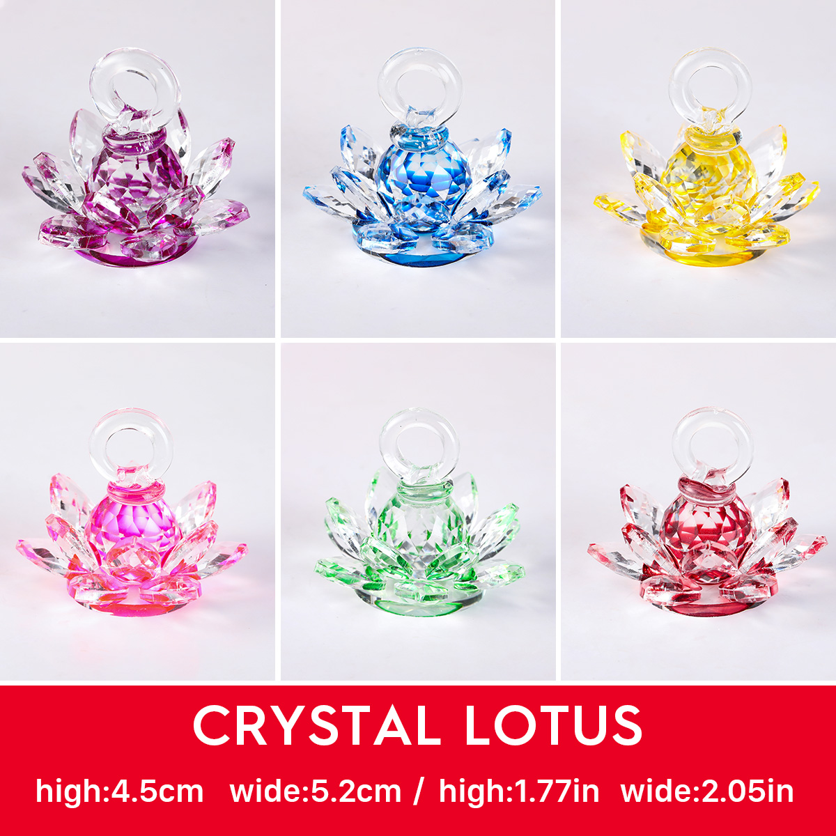 60Mm Quartz Kristal Lotus Bung - Paper Weight Crystal ulasan dan harga