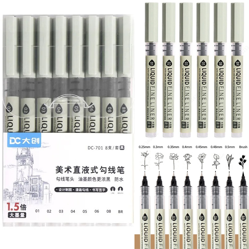 12 Pulpen Hitam Tibs Fine Line - Correction Pen Fine ulasan dan harga