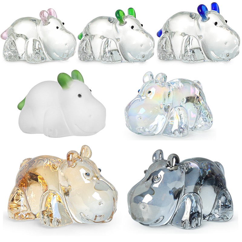 1 Buah Patung Kuda Nil Kristal - Paper Weight Crystal ulasan dan harga