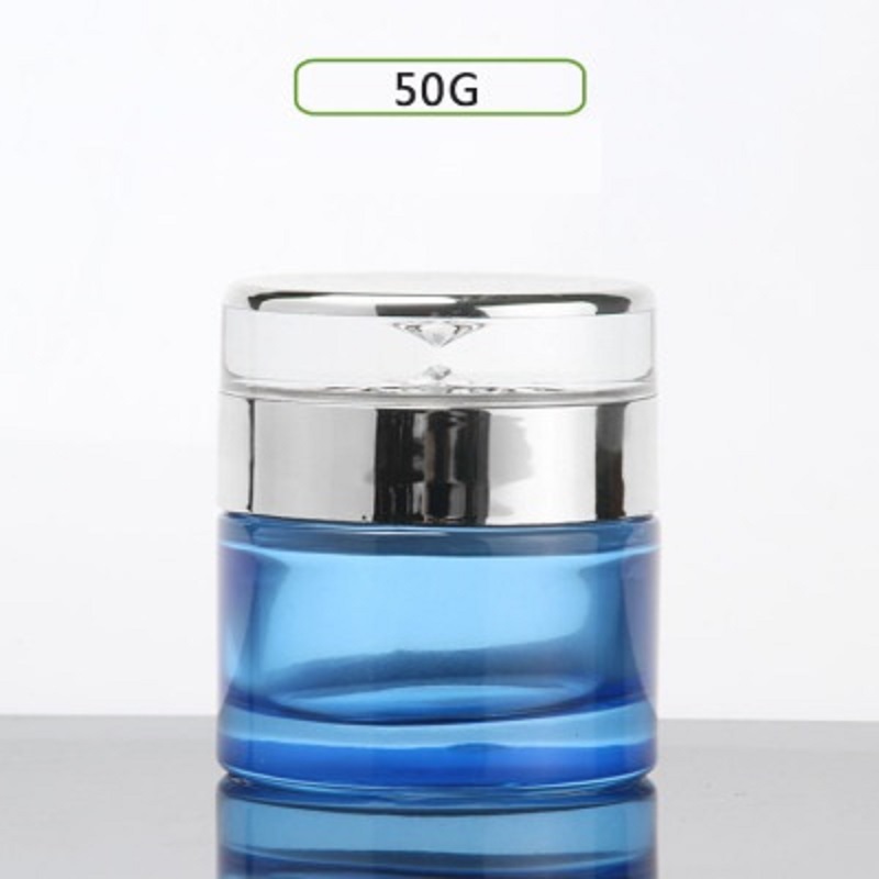Pot/toples kaca 50G warna puti - Gel Refill Pack ulasan dan harga